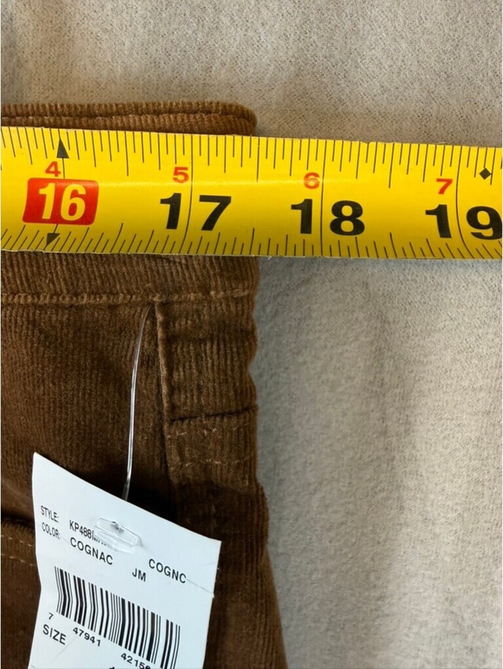 KUT from the Kloth Diana Fab AB Skinny High Rise Corduroy Pants in Cognac, Sz 12 - Picture 4 of 9